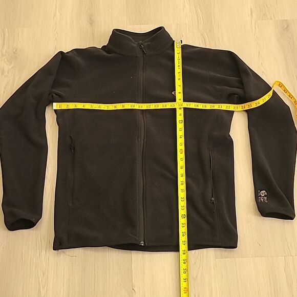 Mountain Hardwear Black Fleece Jacket Large FLAW Mock Neck Full Zip Pocket Men's - Picture 5 of 7